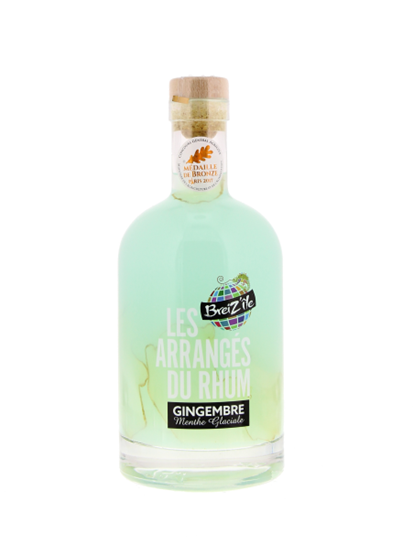 Image sur Breiz Ile - Les Arrangés du Rhum Gingembre Menthe 28° 0.7L